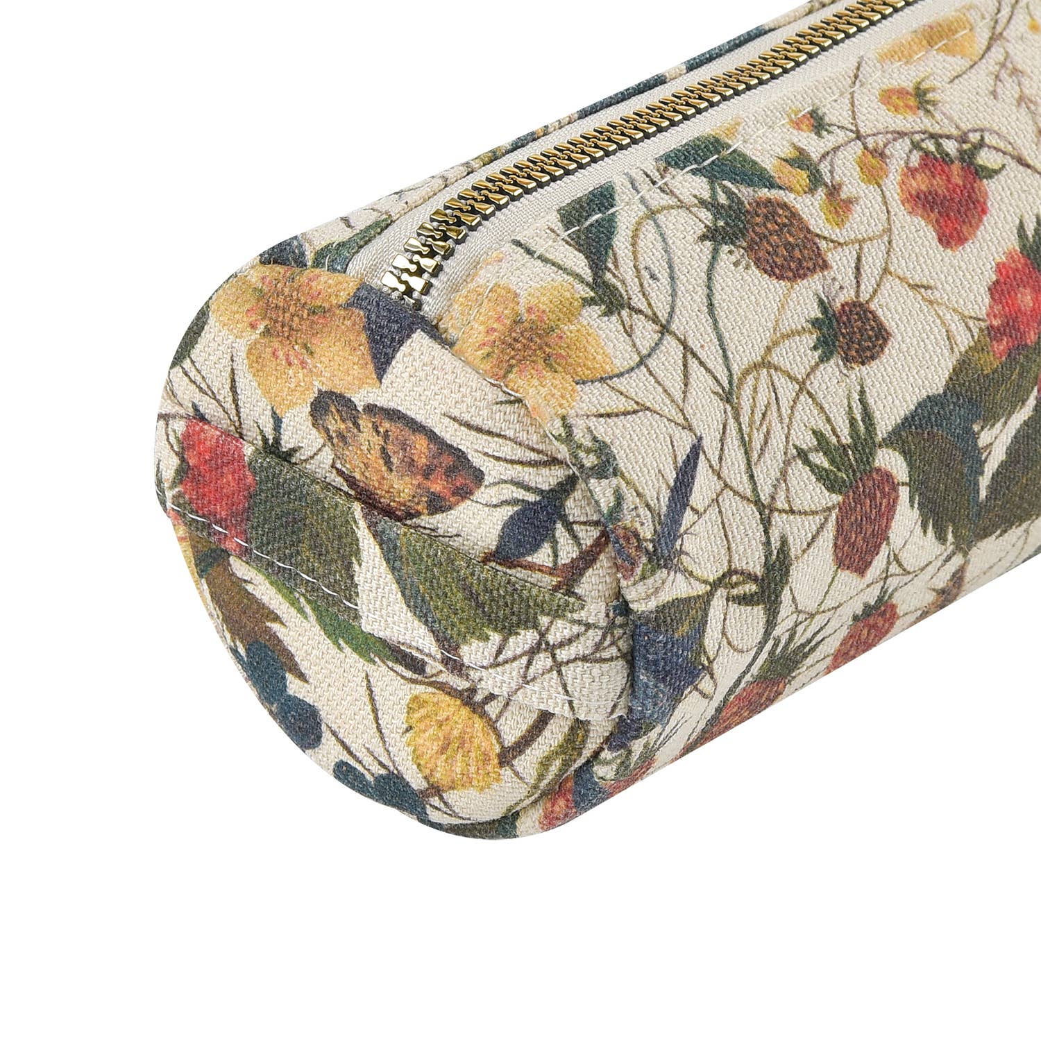 Pencil Pouch - Forest Flowers on White