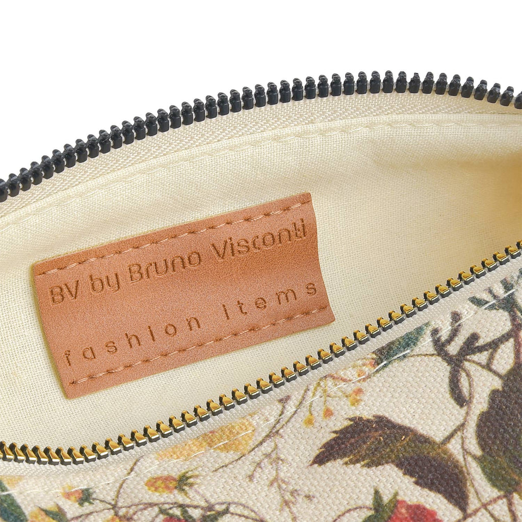 Pencil Pouch - Forest Flowers on White