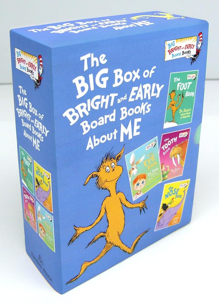 The Big Boxed Set of Bright and Early Board Books About Me: The Foot Book; The Eye Book; The Tooth Book; The Nose Book (Big Bright & Early Board Book) cover image