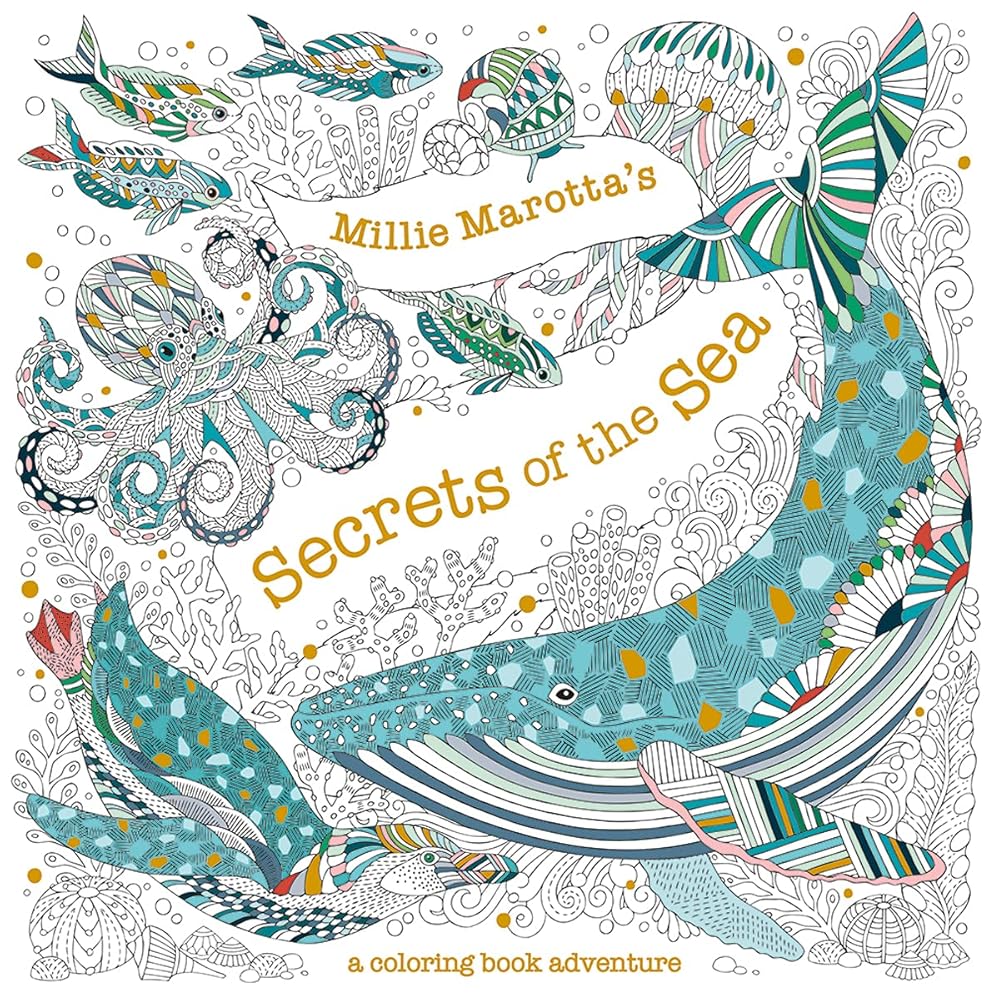 Millie Marotta's Secrets of the Sea: A Coloring Book Adventure (A Millie Marotta Adult Coloring Book) cover image